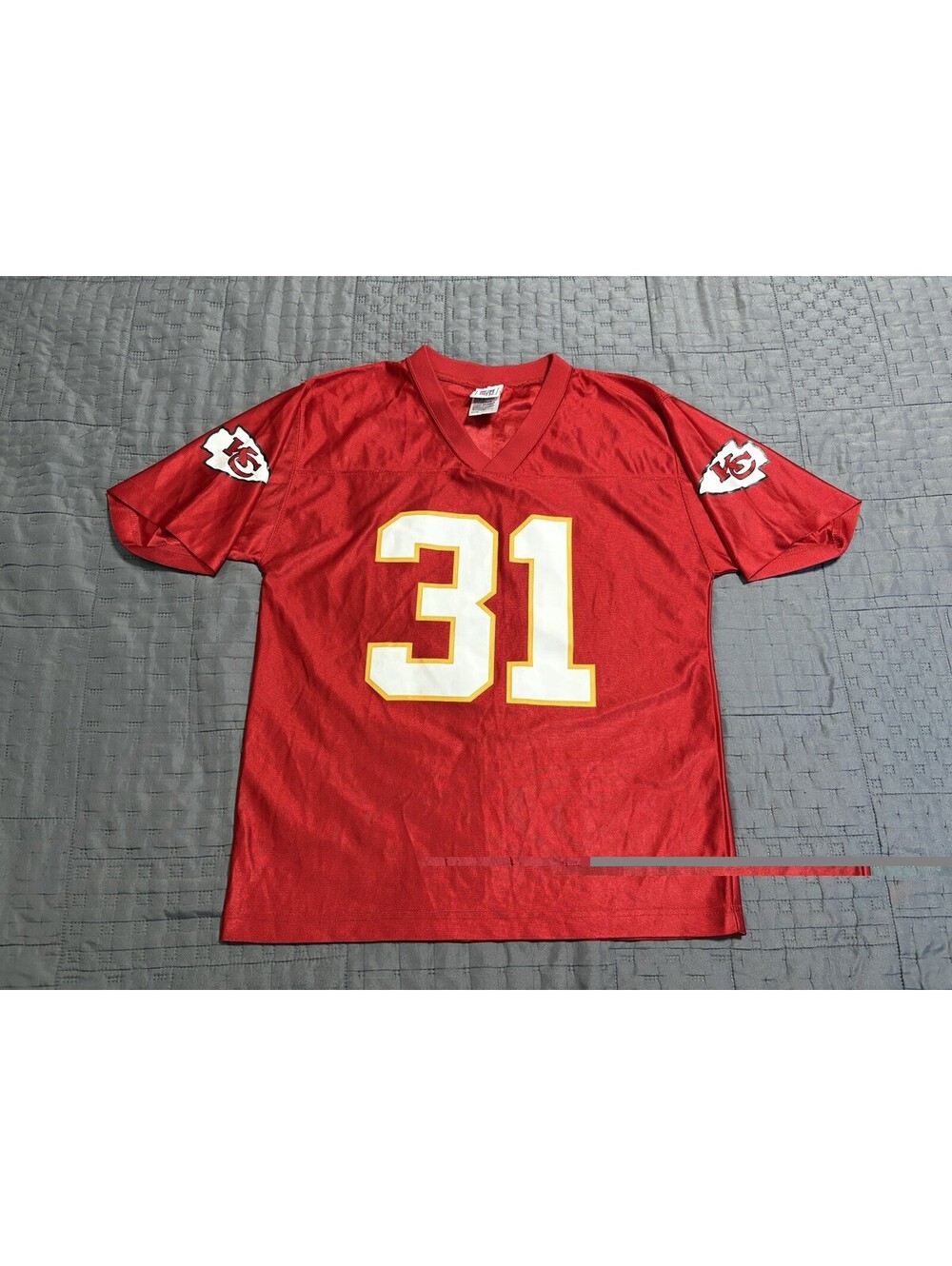 Vintage Y2K Kansas City Chiefs Priest Holmes #31 NFL Jersey Youth XL 18-20 Red